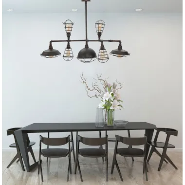 Lampa wisząca MANHATTAN 7-ramienna 111x48x58 cm